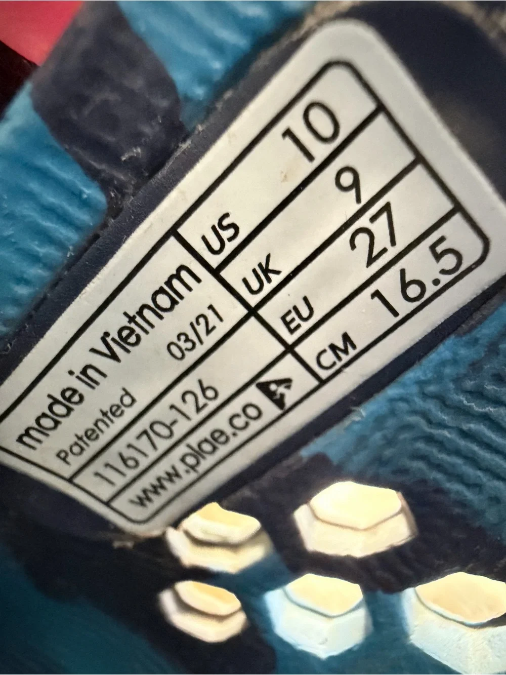 PLAE Kids Navy and Light Blue Marbled Water shoe